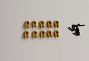 3D Crane & Truck Shackles. Authentic New Caterpillar Yellow 1/50 (Set 10) 200t.
