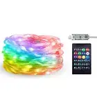 LED Strip Lights 50ft Music Sync Bluetooth 5050 RGB Room Christmas Light Remote