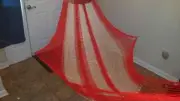 NYLON - Yucatan Hammocks - Double size -NEW SCHOOL COLORS !! RED and WHITE