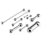 Basic surgical steel barbells for tongue, nipple, cartilage, tragus ear piercing