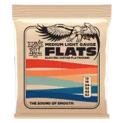 Ernie Ball Medium Light Stainless Steel Flatwound Electric Guitar Strings, 12-52