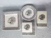 NEW! Checkered Turkey-Napkins or Plates-by Spode, Your Choice (Paper)