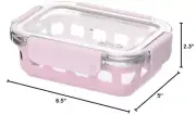 ✨ Ello Duraglass Meal Prep Container 1.75Cup Pink Cashmere Glass Food Storage Ai