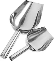 PRETYZOOM 2pcs Stainless Steel Ice Scoop Ice Cream Scoop Heats up for Kitchen Supply Random Style