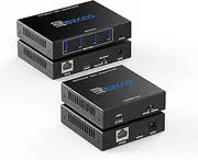 USB 3.0 Extender 229ft 70m 4-Port USB Extender Over Cat5e Cat6 RJ45 LAN Extension POE 5V Low-Power Consumption USB Extender Ethernet Work Sync Windows MacOS Android Linux No Driver
