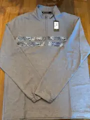 NWT MEN'S TRAVIS MATHEW MOVE MOUNTAINS PULLOVER, SIZE: M, COLOR: GRAY (M26)