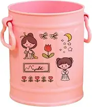 Pencil Holder - Desktop Pen Holder,Bucket Shape Storage Box for Home School Also Toothbrush Cup Garbage Can Christmas for Child