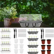 4 Pack Seed Trays with Lids Reusable Seed Starter Kit Humidity Adjustable Koohe