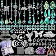 10 Sets DIY Suncatchers 420pcs Sun Catchers Making Supplies Kit Crafts for Adults Hanging Prism Sun Catcher with Crystals Rainbow Maker for Indoor Window Home Wedding Garden Spring Decor (hummingbird)