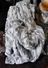 A Stunning Natural Grey & White 1800mmx 1600mm Rabbit Fur Throw /Rug/ Blanket