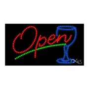 NEW “OPEN" BAR LOGO 32x17 SOLID & ANIMATED LED SIGN W/CUSTOM OPTIONS 20688