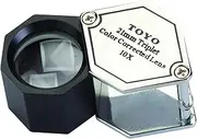 Toyo Professional Hexagonal 10X Magnifying Jeweler's Loupe with 21mm Triplet Lens, Chrome