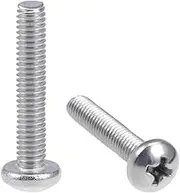 uxcell M4x22mm Machine Screws Pan Phillips Cross Head Screw 304 Stainless Steel Fasteners Bolts 30Pcs