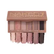 Naked 3 Mini Eyeshadow Palette, Soft Pink Neutral Eye Makeup, Matte & Shimmer Fi