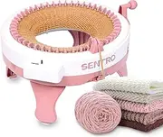 Knitting Machine With Row Counter, 48 Needles Smart Weaving Loom, Rotating Double Knit Board for Sock/Hat - Adults or Kids