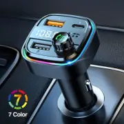 Bluetooth 5.0 FM Transmitter Handsfree Car Radio Modulator MP3 Player with 15...