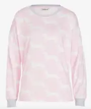 NEW PETER ALEXANDER PINK WHITE PENNY DOG PLUSH PJ TOP MEDIUM M RRP$69.95
