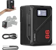 Came-TV V Mount Battery Mini 99C 6900mAh 99Wh 14.4V, V Lock Battery 65W PD USB C Fast Charger 1.5 Hours, D Tap, USB A, Dual DC Ports, BP, OLED Display for Camera Camcorder Monitors LED Light Drone