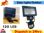 120 LED Solar Sensor Lights Outdoor Motion Detection Light Security Garden Flood