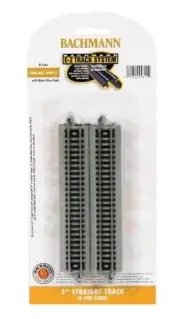 BACHMANN 44811 N SCALE E-Z TRACK 5 INCH STRAIGHT (6) Nickel Silver NS BAC44811