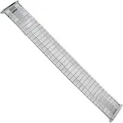 [Speidel] Watch Band Twist-O-Flex Expansion Strech Stainless Steel fits 18mm to 22mm 6.4 Inches Long, silver, extra long, Modern