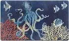 Anti Fatigue Memory Foam Floor Mat, 30"x20" - 'Indigo Ocean-Coral'
