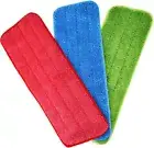 3Pack Microfiber Spray Mop Pads Replacement for Wet Dry Mops Flat Heads, 16x5.5"