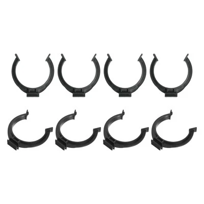 8Pcs 1.93''x1.93'' Plastic Leveler Leg Toe Kitchen Clips Foot Buckle, Black