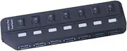 Vaguelly Portable USB Hub Ports Docking Station USB Hub for Laptop for Tablets High Strength Material Practical Convenient Design