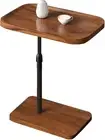 C Table End Table,Skinny Side Desk Adjustable Height,Small Couch Side Slab That