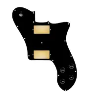 920D Custom 72 Deluxe Tele Loaded Pickguard With Gold Roughneck Humbuckers, B...