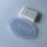 Silicone Soap Dish Storage Holder Soapbox Plate Tray Drain Box Tool Bathroom AU