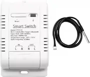 MHCOZY WiFi Temperature Controller Sensor Module, Tuya app Wireless Remote 16A Smart Switch with Energy Consumption Monitoring,Compatible with Alexa Google
