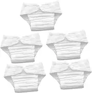 Healeved Newborn Nappies 5 Pack Organic Cotton Nappy Covers Inserts Reusable Washable Soft Comfortable for Infants Toddlers