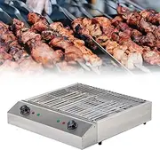 Electric Table Top Griddle - Smokeless Portable BBQ Barbecue Grill with Temperature Control - Indoor Cooking Grill for Kebabs - Safe Griddle with Water Filled Drip Tray