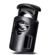 20 Pack Plastic Cord Locks Stopper Single Hole Spring Toggle -Upgraded & Black-