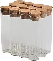 22ml Empty Transparent Glass Bottles with Cork Stopper Glass Test Tube Bottles,Glass Jars 22mm Outside Diameter (100, 22ml)