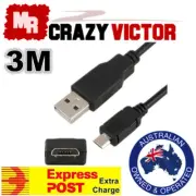 3M USB Power Charger Charging Cable Cord for PS4 Playstation 4 Controller