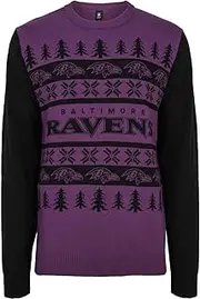 NFL Ugly Sweater Xmas Knit Pullover - Baltimore Ravens - L