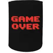 Alcohol Stubby Holder - Game Over Gamer Computer - Funny Novelty Birthday Gift Joke Beer Can Bottle
