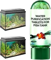 Powerful Aquarium Water Purification Tablet, Freshwater Aquarium Water Clarifier Tablet, Portable Aqua Water Purification Tablets for Fish Tan, Remove All Kinds of Turbidity from Fish Tank Water