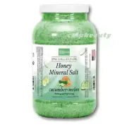 Honey Salt 1 Gallon/128oz Extra Mineral Pedicure Spa Scent Cucumber Melon