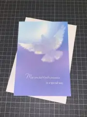 Hallmark Sympathy Card: White Dove God’s Presence Praying Comfort Love Caring