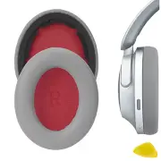 Geekria Protein Leather Ear Pads for 1MORE SonoFlow Headphones (Grey)