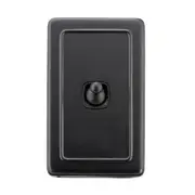 5352 Switch Flat Plate Toggle 1 Gang Matte Black H115xW72mm
