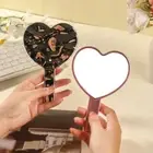 Single-sided Makeup Mirrors Heart Shape Cosmetic Mirror Handheld Mirror