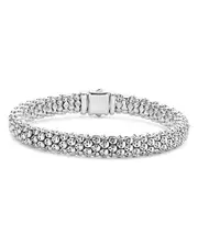 Lagos Men's Sterling Silver Anthem Caviar Skull Bead Bracelet - Exclusive