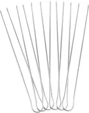 6pcs Stainless Steel U Shaped BBQ Skewers Metal Barbecue Needles for Even Grilling for Meat Chicken Wings and Vegetables for Family Gatherings and Outdoor Cooking