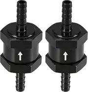 X AUTOHAUX Fuel Check Valve One Way/Inner Non Return One Way Check Valve for Car Fuel Petrol Gasoline Diesel/Durable 0.24" 6mm OD / 2 Pcs Black