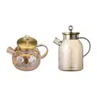 Iced Tea Pitcher Juice Container Glass Jug 304 Stainless Steel Lid with Handle